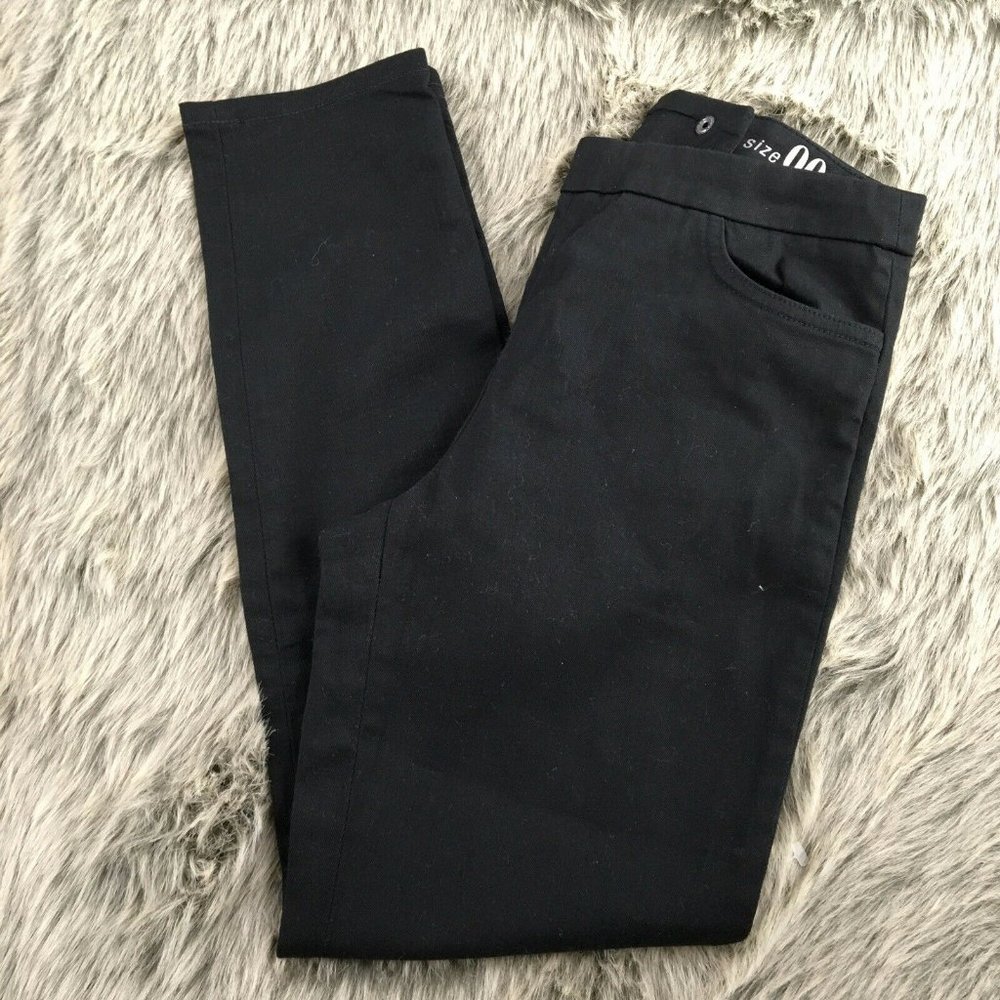 J. Crew Dannie Black Back Zip Slim Skinny Jeans 00